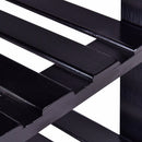 Multifunction Ottoman 3 Tiers Bamboo Shoe Rack Bench Storage Shelf Organizer Entryway Modern Home Furniture HW55409