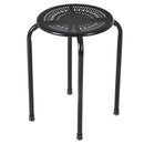 Set of 6 Stackable Metal Stool Set Daisy Backless Round Top Kitchen Dining Stools