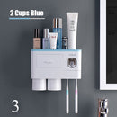 Magnetic Cup Wall Mount Toiletries Storage Rack New Toothbrush Holder Automatic
