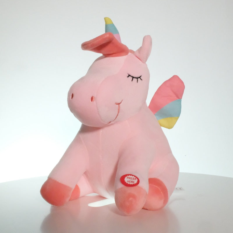 40cm Colorful LED Unicorn Plush Toys Glowing Stuffed Animals Horse Toy Cute Light Up Pony Doll Kids Girls Xmas Birthday Gifts