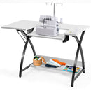 Sewing Craft Table Computer Desk with Adjustable Platform Folding Side Shelf