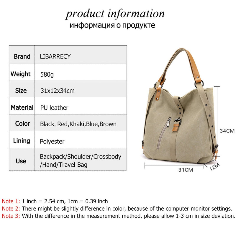 Casual Backpack Female Brand Canvas Women's Should Bag