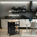 Rolling Kitchen Island Utility Storage Cart w/ 3 Storage Drawers & Shelves