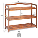 3-Tier Wood Shoe Rack Freestanding Shoe Storage Organizer Heavy-duty