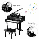 Kids 30 key Baby Grand Piano Toy Instrument w/ Bench Sheet Music Rack