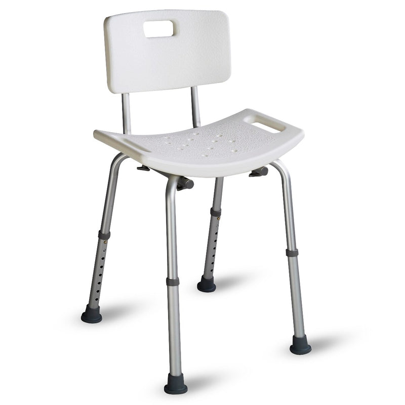 Costway 8 Height Adjustable Medical Shower Bath Chair Stool Detachable Backrest