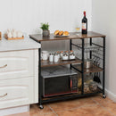 Rolling Industrial Kitchen Baker’s Rack Kitchen Island Utility Storage Shelf