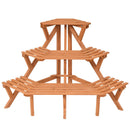3 Tier Wood Corner Flower Stand Plant Ladder Pot Holder Display Rack Shelf
