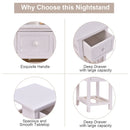 Set of 2 Mini Night Stand 2 Layer 1 Drawer Bedside End Table Organizer