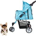 3-Wheels Elite Jogger Pet Stroller Kitten/Puppy Easy Walk Folding Travel Carrier