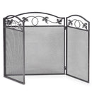 Folding Steel Fireplace Screen Doors 3 Panel Heavy Duty Home Furni Decor Fire