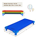 Babyjoy Pack of 4 Kids Stackable Naptime Cot 51"Lx23"W Daycare Rest Mat Colorful HY10001