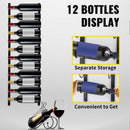 VEVOR 12/24 Bottle Wall Mount Wine Rack Kitchen Storage Holder Metal