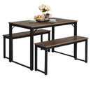 Modern 3 Piece Dining Set Studio Collection Soho Dining Table with Two Benches