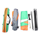 2-Person Double Door Camping Dome Tent Orange & Green pop up canopy