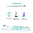 Seago Children Electric Toothbrush Sonic Vibration LED Light 3 Replaceable Brush