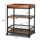 3 Tier Rolling Kitchen Trolley Island Cart Serving Dining Storage Shelf Utility