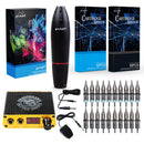 Professional Tattoo Kits Rotary Tattoo Pen Machine Guns Permanent Makeup Machine Color Inks Power Supply Cartridge Needles D3029