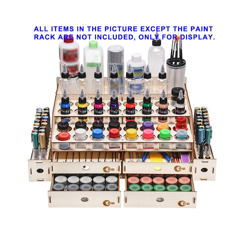OPHIR Wood Paint Rack with Mar Pen Storage Rack Artist Supply Paint Rack Stand Pigment Rack MG062