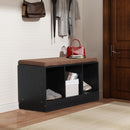 Costway 3-Cube Storage Box Organizer Shoe Bench w/ Padded Cushion Books Toys