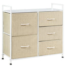 5 Drawers Dresser Storage Unit Side Table Display Organizer Dorm Room Wood