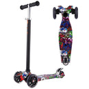 Kids Kick Scooter Flashing Wheel Adjustable Foot Scooter Children Outdoor Sport Toy Quick Disassembly 3-Wheel Scooter Skateboard
