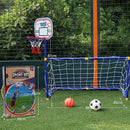 Children Basketball Hoop 2 In 1 Outdoor Sports Kids Football Goal Boys Soccer Toy