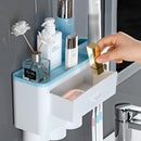 Magnetic Cup Wall Mount Toiletries Storage Rack New Toothbrush Holder Automatic