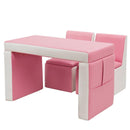 Multi-functional Kids Sofa Table Chair Set 2 Seat Couch Furniture W/Storage Box