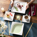 30 Piece Porcelain Dinner Set with 6*Cups,Saucers,Dinner Soup Dessert Plates Dinnerware Set Service for 6 Person