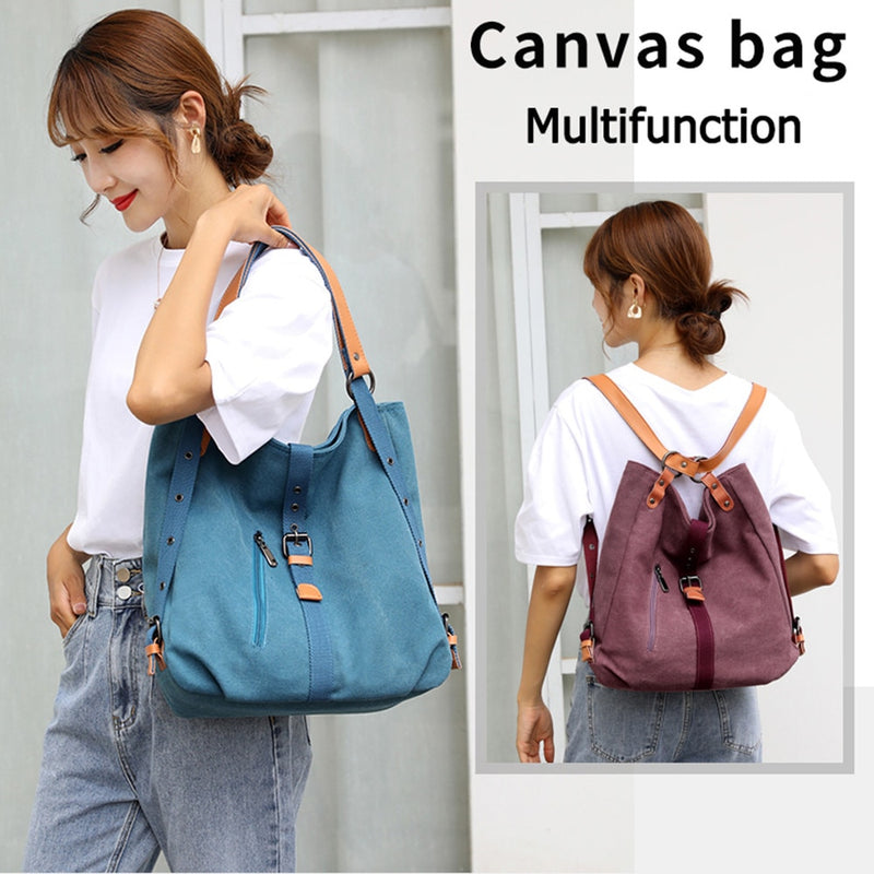 Casual Backpack Female Brand Canvas Women's Should Bag
