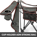 VEVOR Reclining Folding Camping Chair with Footrest Portable Nap Chair