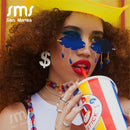 Vintage Clouds Tassel Steampunk Frameless Sunglasses