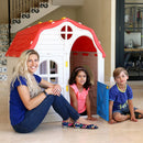 Kids Cottage Playhouse Foldable Plastic Play House Indoor Outdoor Toy Portable
