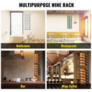 VEVOR 12/24 Bottle Wall Mount Wine Rack Kitchen Storage Holder Metal