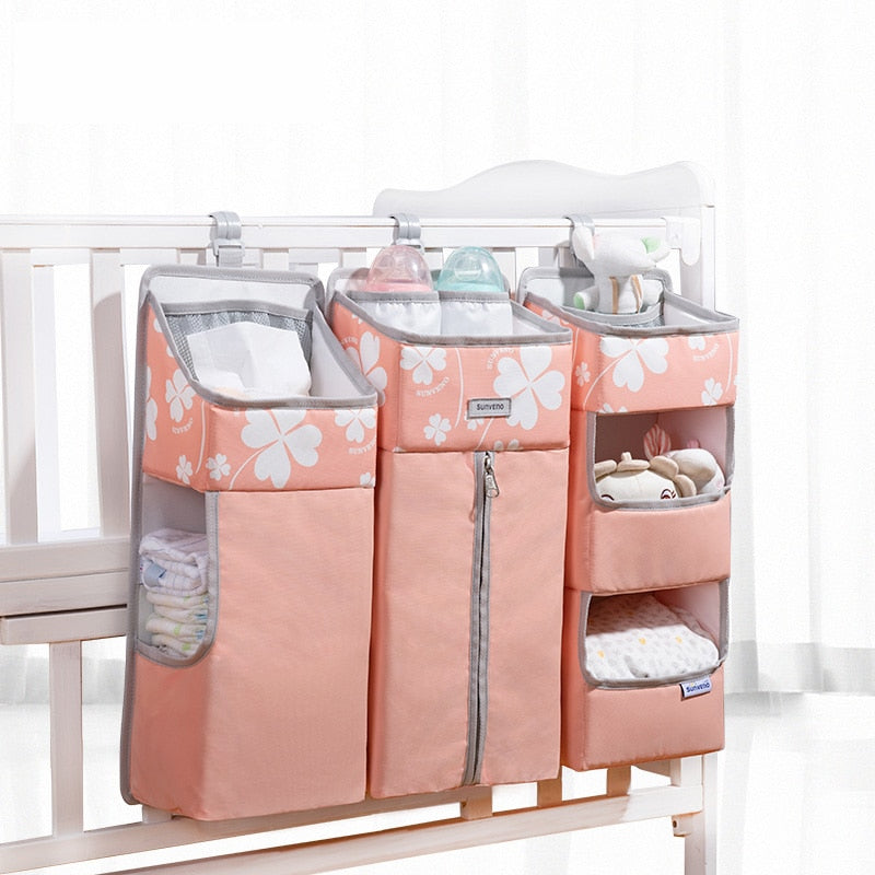 Crib Organizer for Baby Crib Hanging Storage Bag Baby Clothing Caddy Organizer