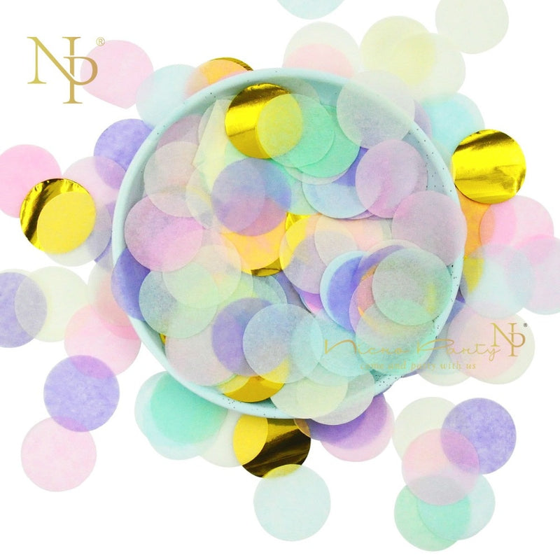 Paper Confetti Sprinkles 12 Colors Round Balloon Confeti  2.5CM 200g/bag
