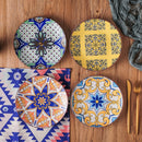 VANCASSO 16/32/48-Piece Jasmin Pattern Porcelain Tableware Dinnerware Dinner Set with Dinner Plate,Dessert Plate,Bowl,Mug Set