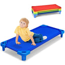 Babyjoy Pack of 4 Kids Stackable Naptime Cot 51"Lx23"W Daycare Rest Mat Colorful HY10001