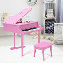 Childs 30 key Toy Grand Baby Piano w/Kids Bench Wood Christmas Gift