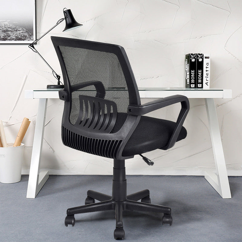 Modern Ergonomic Mid-back Mesh Computer Office Chair Desk Task Task Swivel Black HW56364