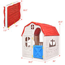 Kids Cottage Playhouse Foldable Plastic Play House Indoor Outdoor Toy Portable