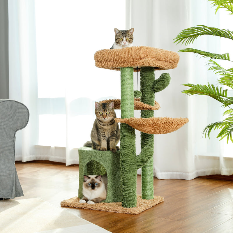 Modern Cactus Style Cat Tree Condos Climbing Scratcher Posts