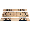 3 PCS Beer Table Bench Set Folding Wooden Top Picnic Table Patio Garden