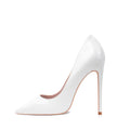White High Heels Stiletto Pumps Bridal Wedding Shoes Simple Classic Women's