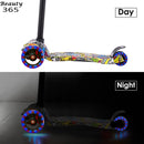 Kids Kick Scooter Flashing Wheel Adjustable Foot Scooter Children Outdoor Sport Toy Quick Disassembly 3-Wheel Scooter Skateboard