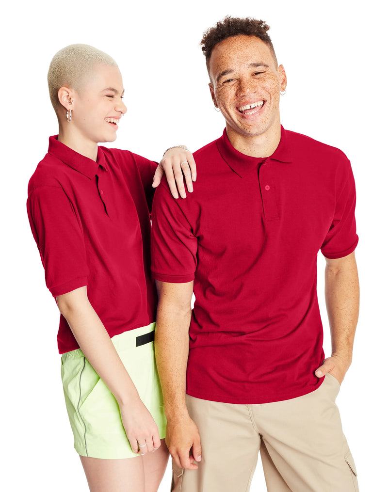 Hanes Men's Cotton-Blend EcoSmart® Jersey Polo