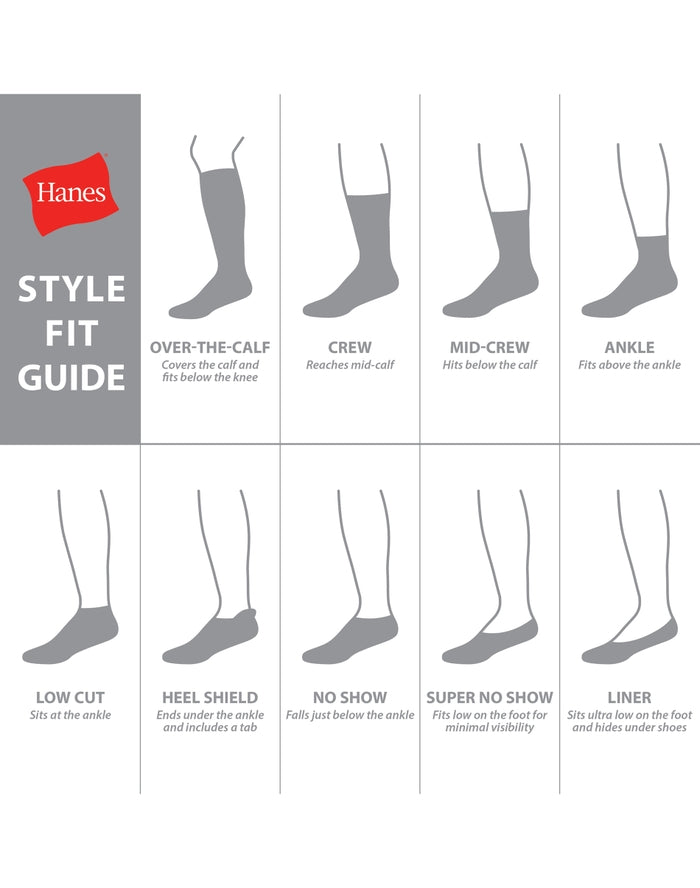 Hanes Men's FreshIQ® Over-the-Calf Tube Socks 12-Pack