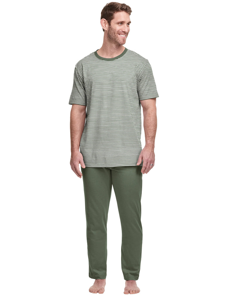 Hanes Men's Short Sleeve Tee And Pant Sleep Set