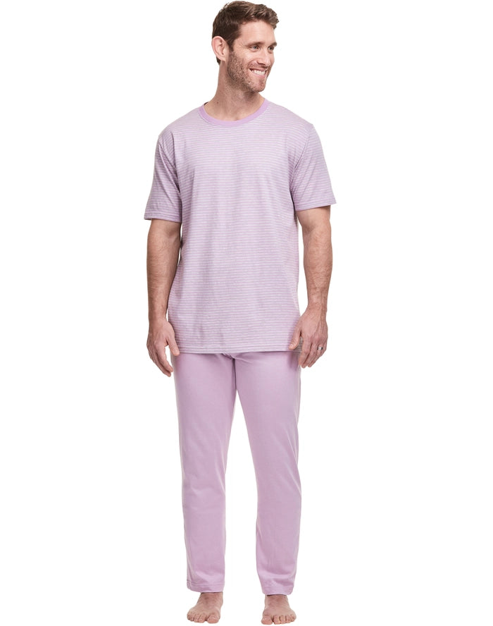 Hanes Men's Short Sleeve Tee And Pant Sleep Set